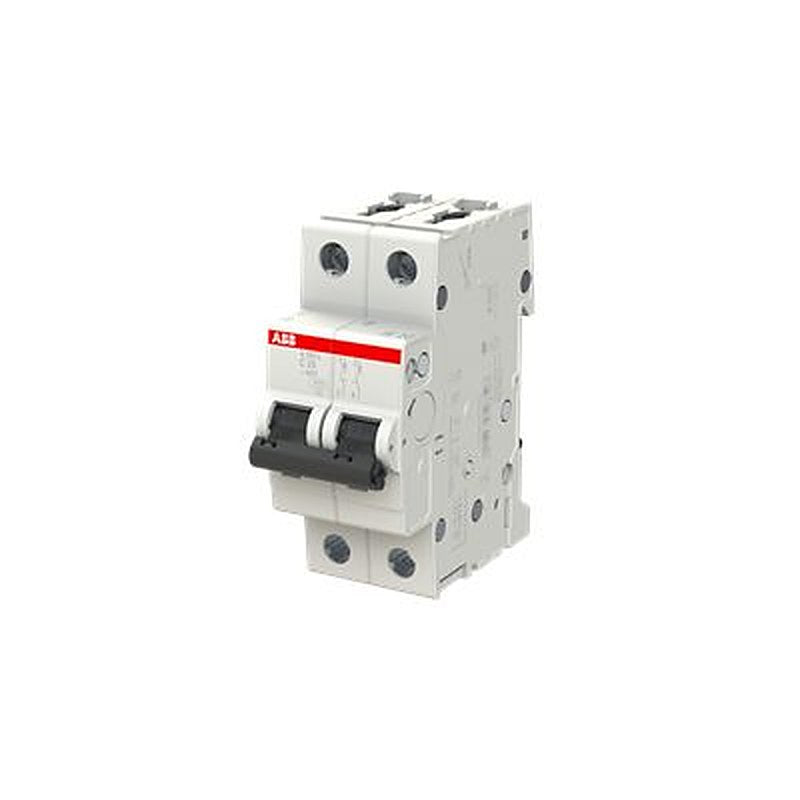 ABB S202L Miniature Circuit Breaker, 2-Pole, 25A, Type C, 400V ac AC, 6 kA Breaking Capacity