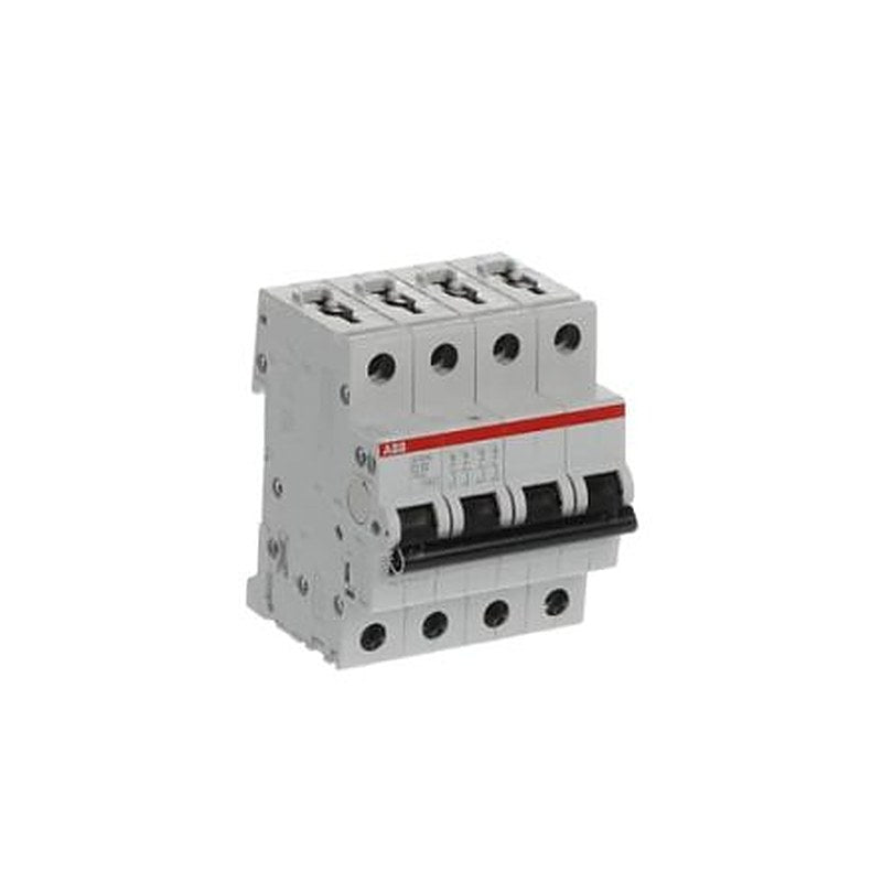 ABB S204L Miniature Circuit Breaker, 4-Pole, 10A, Type D, 400V ac AC, 6 kA Breaking Capacity