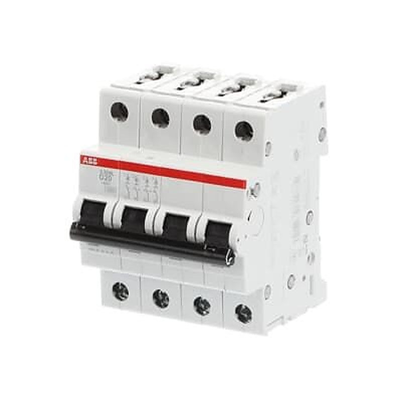 ABB S204L Miniature Circuit Breaker, 4-Pole, 20A, Type D, 400V ac AC, 6 kA Breaking Capacity