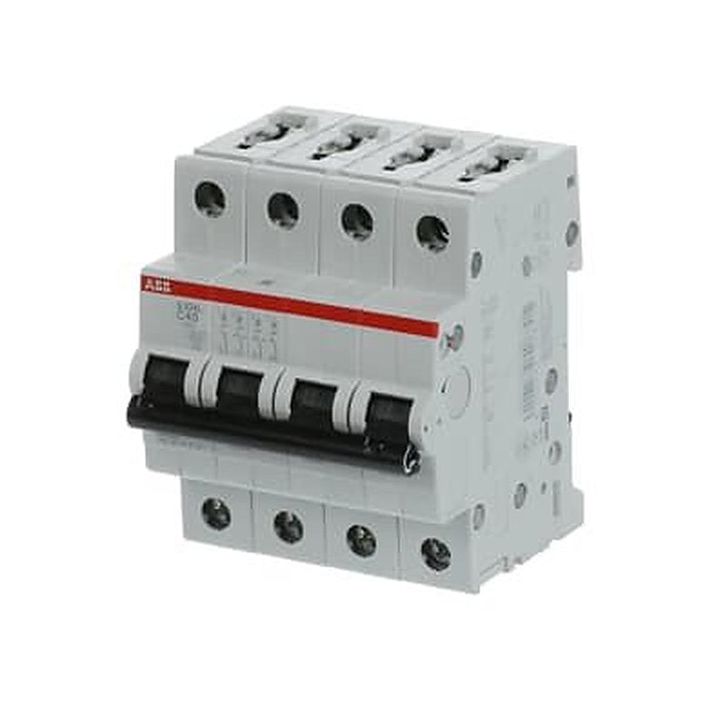 ABB S204L Miniature Circuit Breaker, 4-Pole, 40A, Type C, 400V ac AC, 6 kA Breaking Capacity