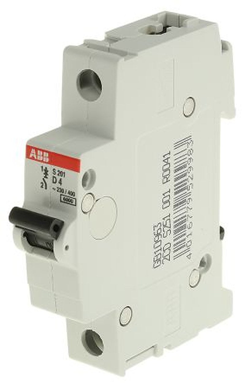 ABB System Pro M Compact System Pro M Compact Miniature Circuit Breaker, 1-Pole, 4A, Type D, 253V ac AC, 72 V dc DC, 6