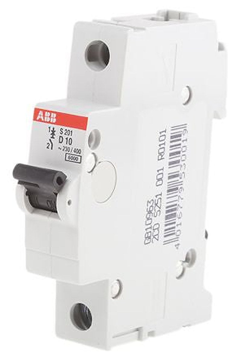 ABB System Pro M Compact System Pro M Compact Miniature Circuit Breaker, 1-Pole, 10A, Type D, 253V ac AC, 72 V dc DC, 6
