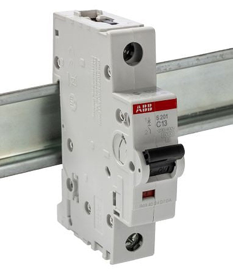ABB System Pro M Compact S200 Miniature Circuit Breaker, 1-Pole, 13A, Type C, 230V ac AC, 72 V dc DC, 6 kA Breaking