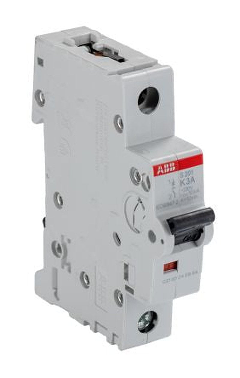 ABB System Pro M Compact S200 Miniature Circuit Breaker, 1-Pole, 3A, Type K, 230V ac AC, 72 V dc DC, 6 kA Breaking