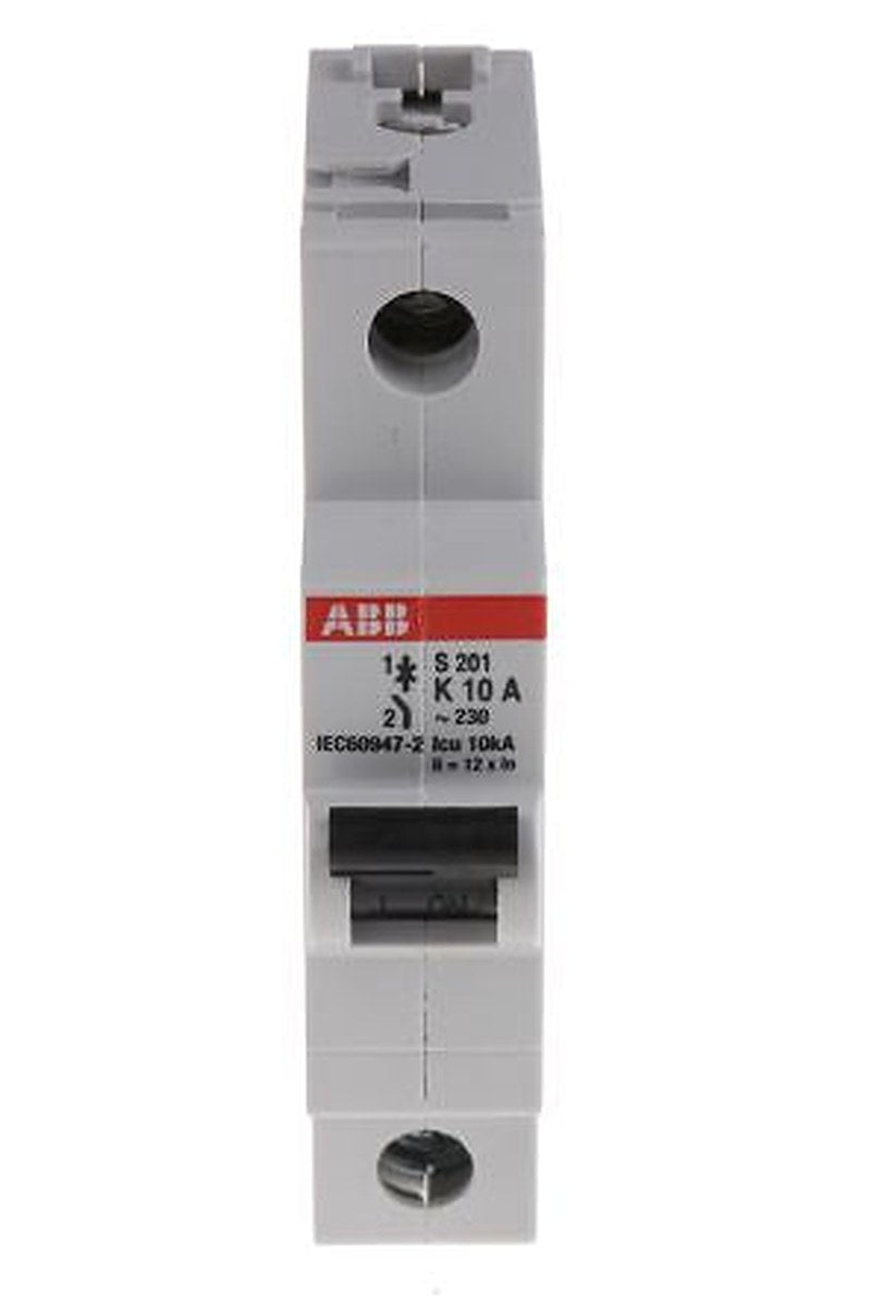 ABB System Pro M Compact System Pro M Compact Miniature Circuit Breaker, 1-Pole, 10A, Type K, 253V ac AC, 72 V dc DC, 6