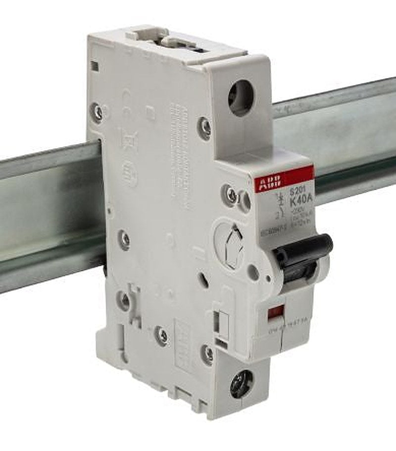 ABB System Pro M Compact S200 Miniature Circuit Breaker, 1-Pole, 40A, Type K, 230V ac AC, 72 V dc DC, 6 kA Breaking