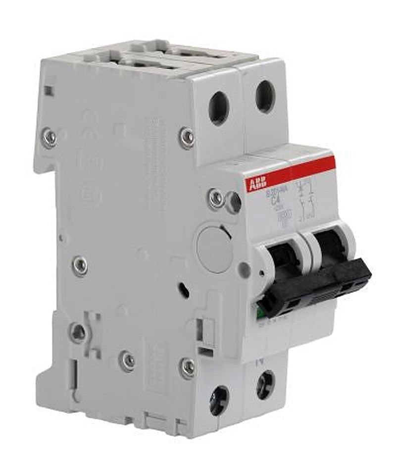 ABB System Pro M Compact S200 Miniature Circuit Breaker, 1-Pole, 4A, Type C, 253V ac AC, 72 V dc DC, 6 kA Breaking
