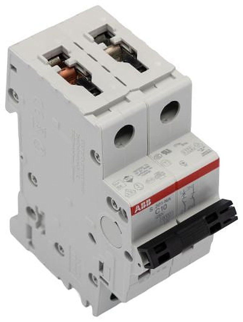 ABB System Pro M Compact S200 Miniature Circuit Breaker, 1-Pole, 10A, Type C, 253V ac AC, 72 V dc DC, 6 kA Breaking