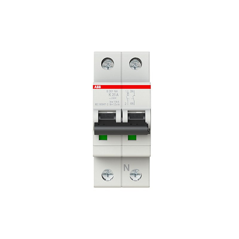 ABB System Pro M Compact S200 Miniature Circuit Breaker, 1-Pole, 25A, Type K, 400V ac AC, 6 kA Breaking Capacity