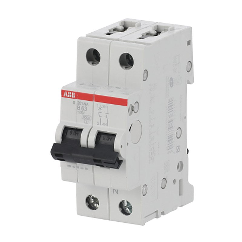 ABB System Pro M Compact S200 Miniature Circuit Breaker, 1-Pole, 63A, Type B, 400V ac AC, 6 kA Breaking Capacity