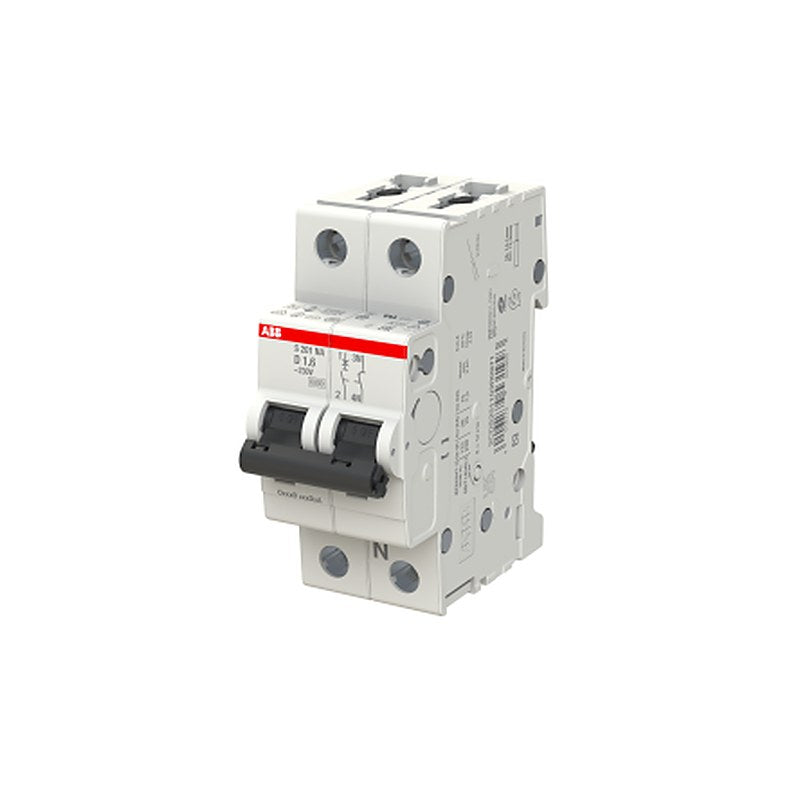 ABB System Pro M Compact S200 Miniature Circuit Breaker, 1-Pole, 1.6A, Type D, 400V ac AC, 6 kA Breaking Capacity