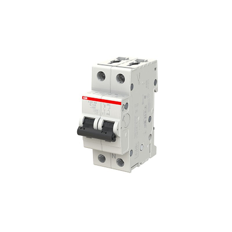 ABB System Pro M Compact S200 Miniature Circuit Breaker, 1-Pole, 1.6A, Type C, 400V ac AC, 6 kA Breaking Capacity