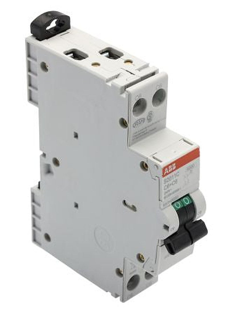 ABB S200C S200C Miniature Circuit Breaker, 2-Pole, 6A, Type C, 240V ac AC, 6 kA Breaking Capacity