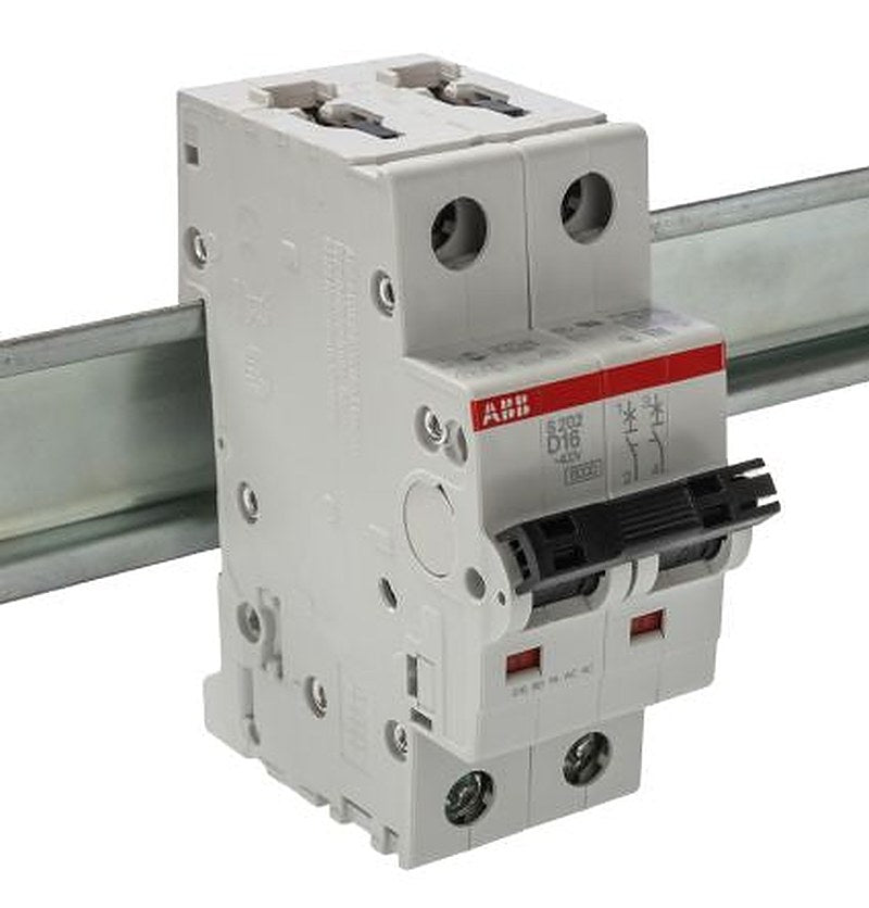 ABB System Pro M Compact S200 Miniature Circuit Breaker, 2-Pole, 16A, Type D, 400V ac AC, 125 V dc DC, 6 kA Breaking
