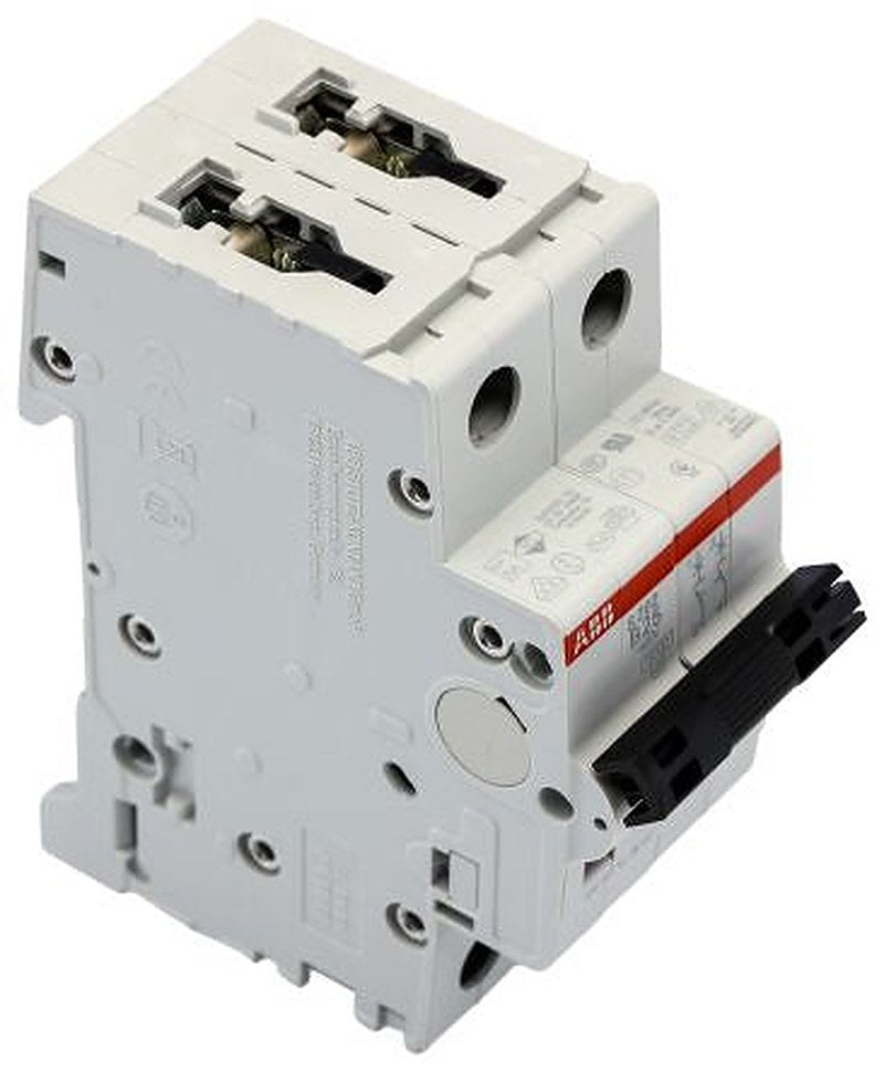 ABB System Pro M Compact S200 Miniature Circuit Breaker, 2-Pole, 25A, Type B, 400V ac AC, 125 V DC, 6 kA Breaking