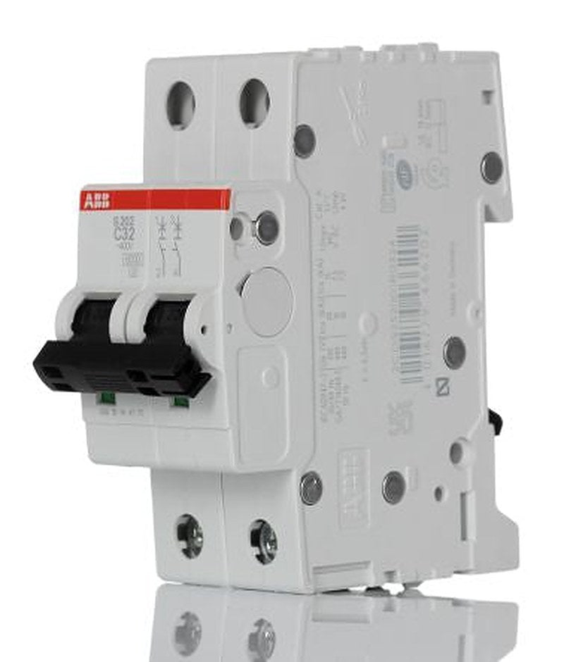 ABB System Pro M Compact S200 Miniature Circuit Breaker, 2-Pole, 32A, Type C, 400V ac AC, 125 V dc DC, 6 kA Breaking