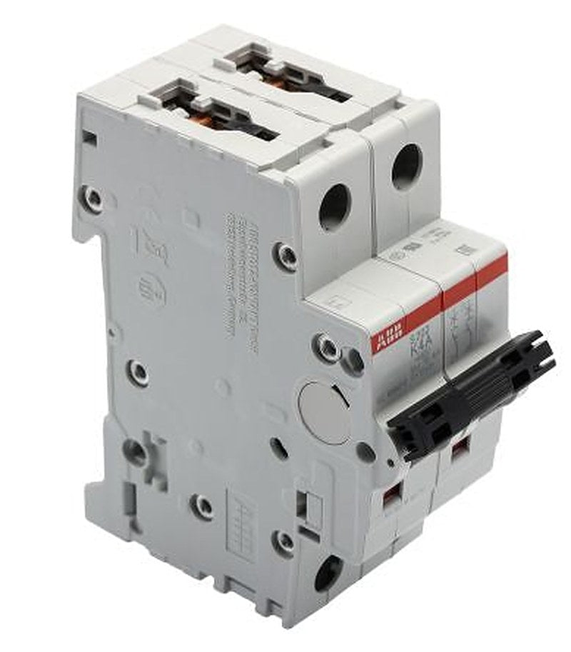 ABB System Pro M Compact S200 Miniature Circuit Breaker, 2-Pole, 4A, Type K, 440V ac AC, 125 V dc DC, 6 kA Breaking