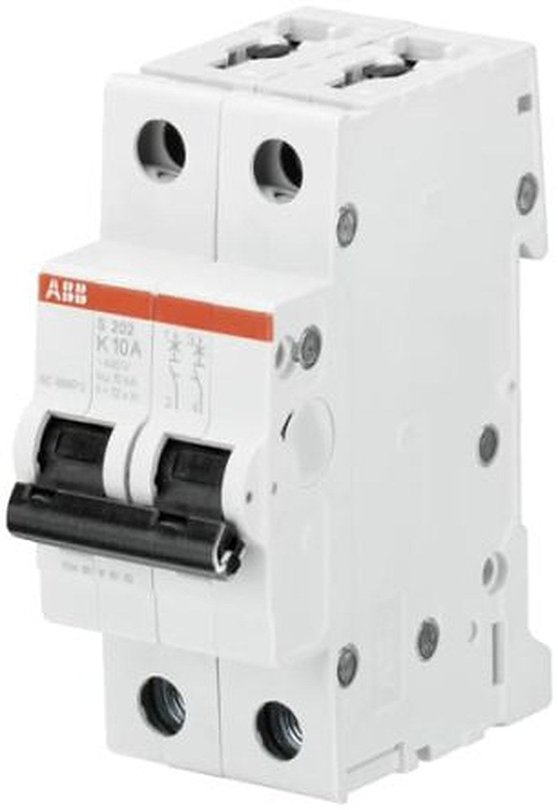 ABB System Pro M Compact S200 Miniature Circuit Breaker, 2-Pole, 15A, Type K, 400V ac AC, 6 kA Breaking Capacity