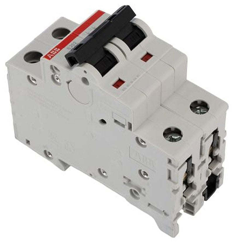 ABB System Pro M Compact S200 Miniature Circuit Breaker, 2-Pole, 63A, Type B, 400V ac AC, 125 V DC, 6 kA Breaking