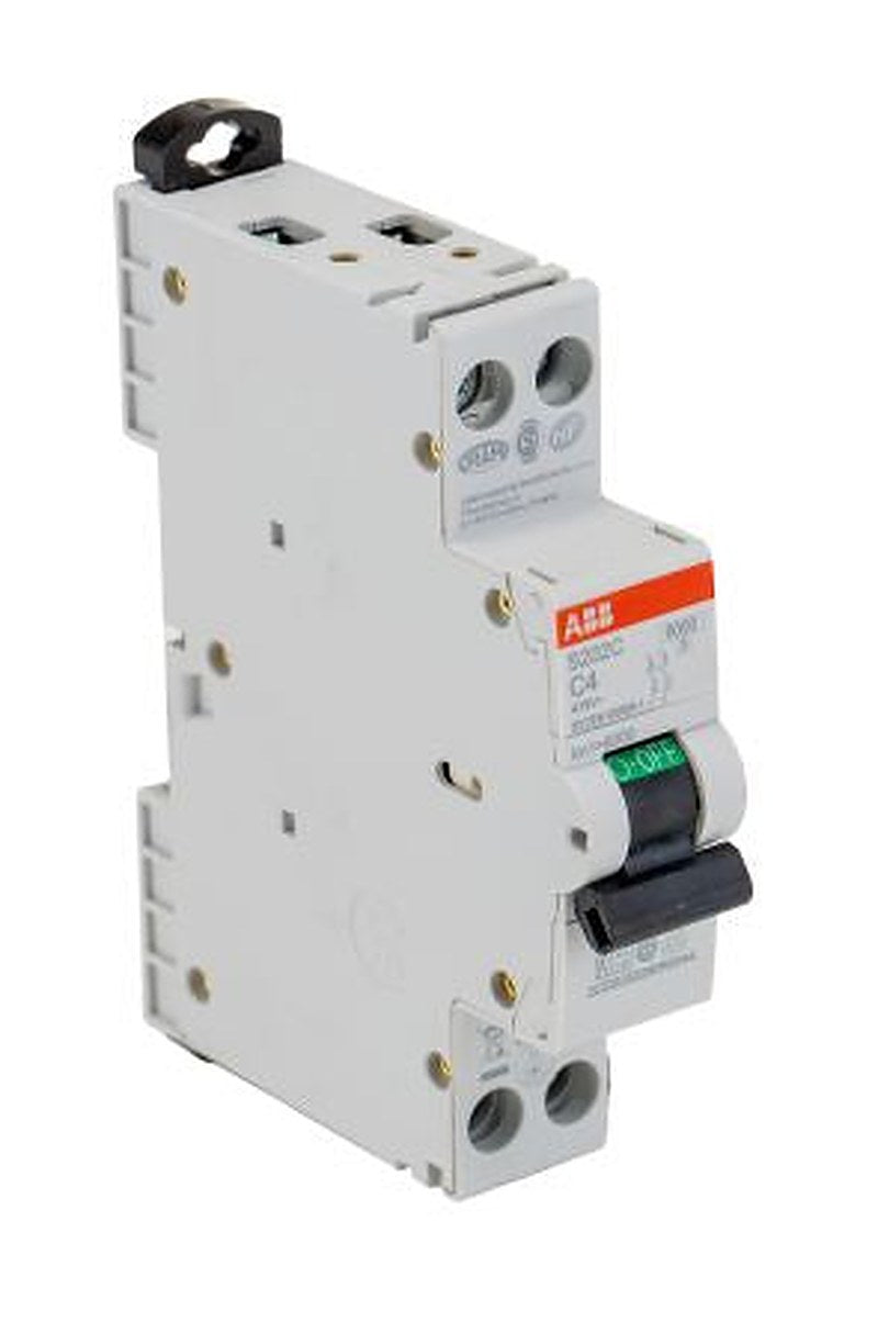 ABB S200C S200C Miniature Circuit Breaker, 2-Pole, 4A, Type C, 415V ac AC, 6 kA Breaking Capacity