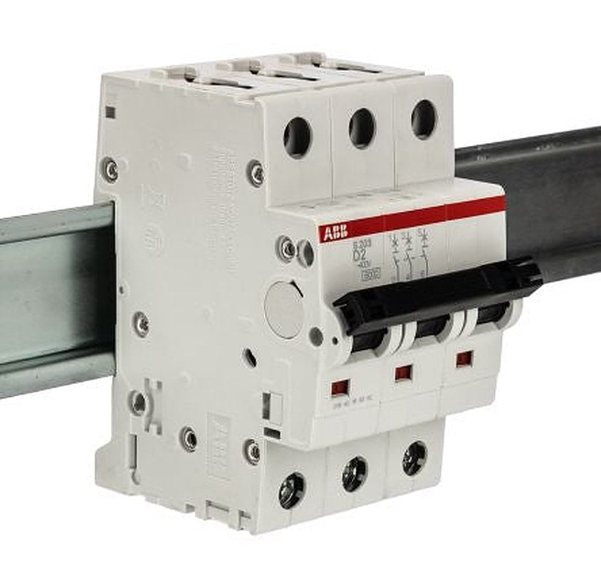 ABB System Pro M Compact S200 Miniature Circuit Breaker, 3-Pole, 2A, Type D, 440V ac AC, 12 V dc DC, 6 kA Breaking