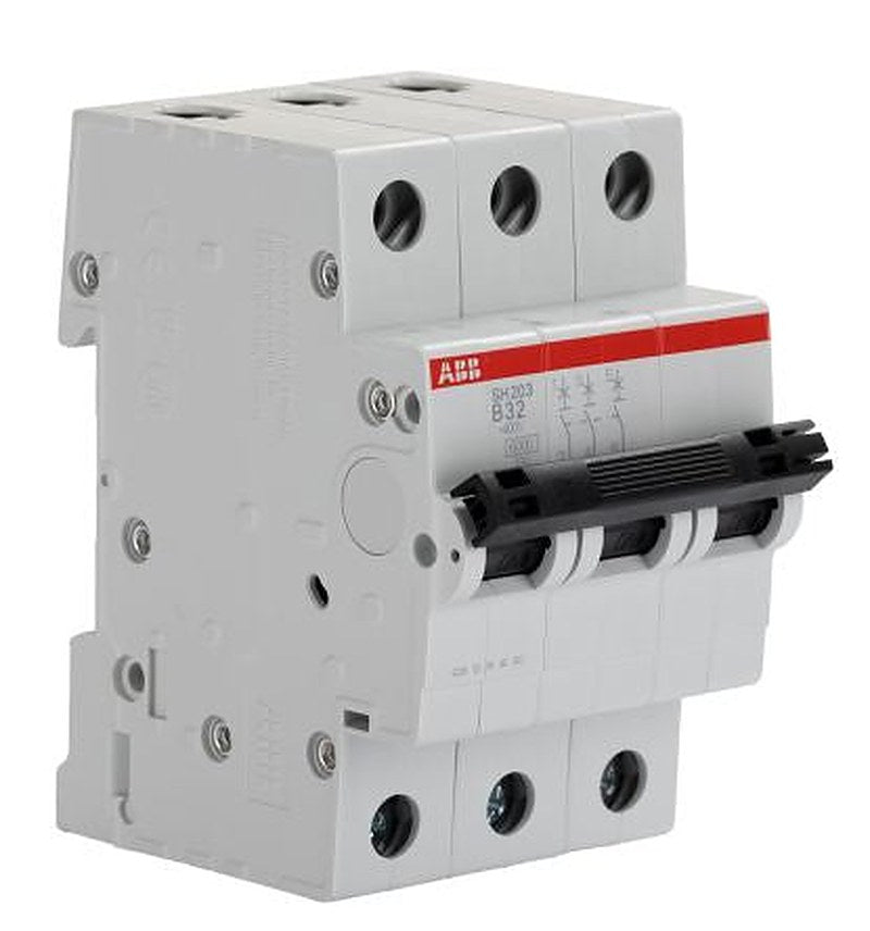 ABB System Pro M Compact S200 Miniature Circuit Breaker, 3-Pole, 1A, Type K, 440V ac AC, 110 V dc DC, 20 kA Breaking