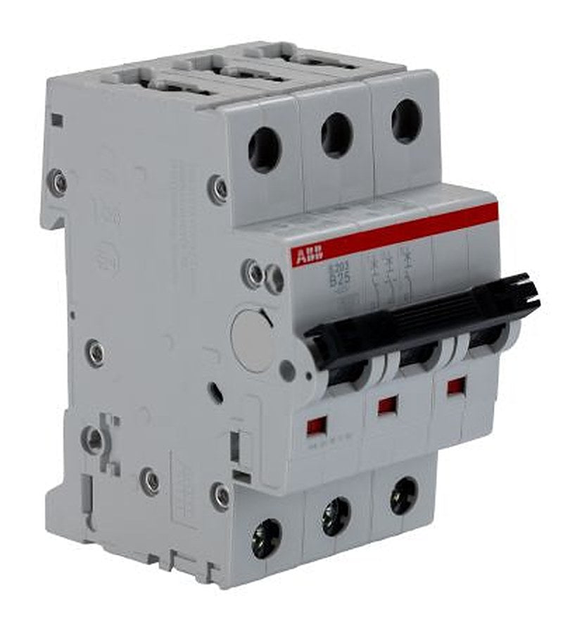 ABB System Pro M Compact S200 Miniature Circuit Breaker, 3-Pole, 25A, Type B, 400V ac AC, 6 kA Breaking Capacity