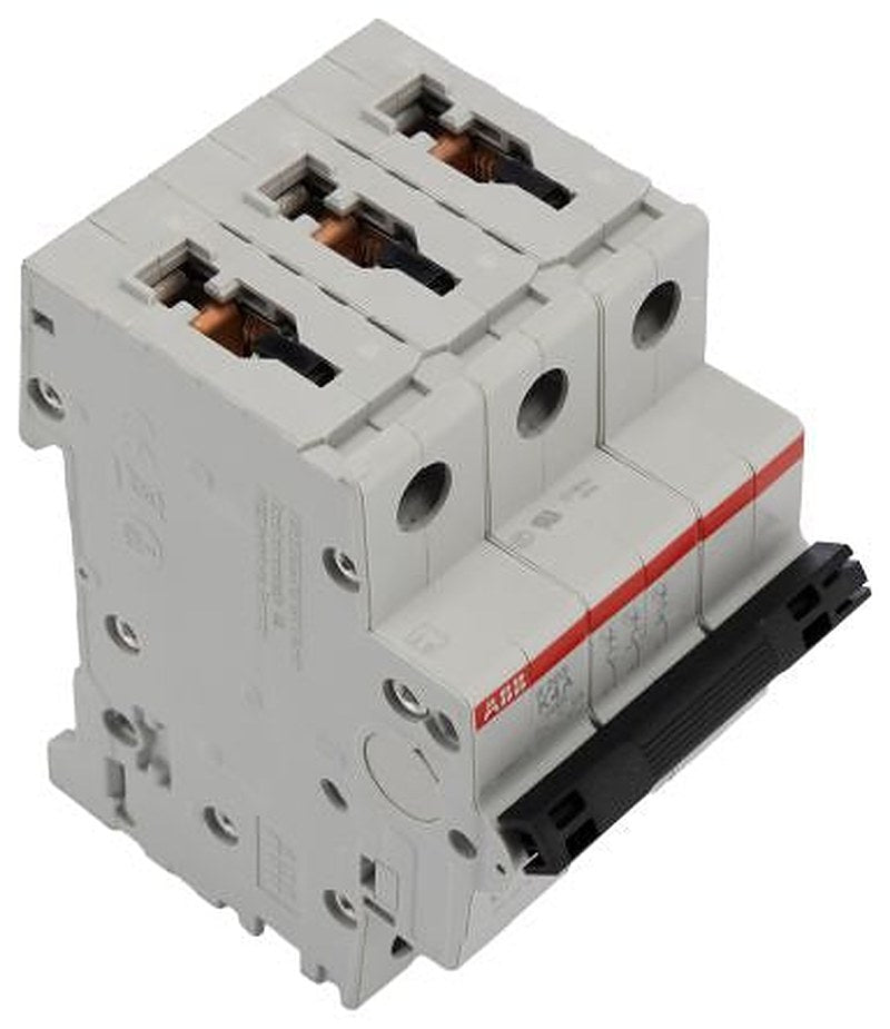 ABB System Pro M Compact S200 Miniature Circuit Breaker, 3-Pole, 4A, Type K, 440V ac AC, 110 V dc DC, 20 kA Breaking