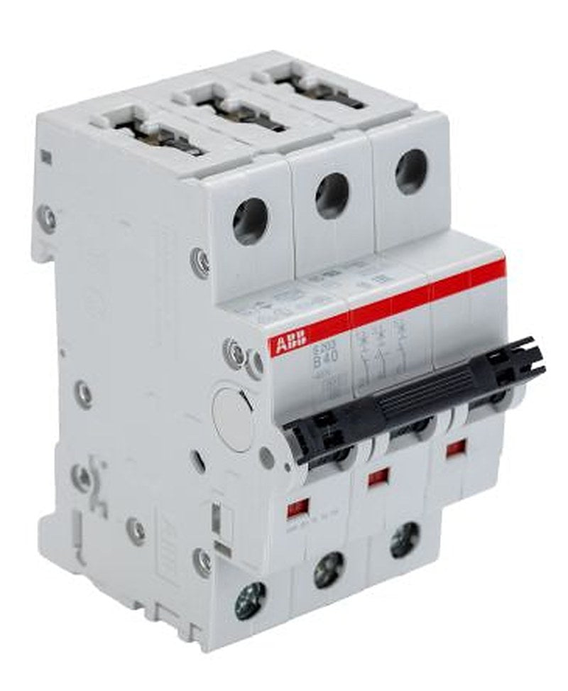ABB System Pro M Compact S200 Miniature Circuit Breaker, 3-Pole, 40A, Type B, 400V ac AC, 6 kA Breaking Capacity