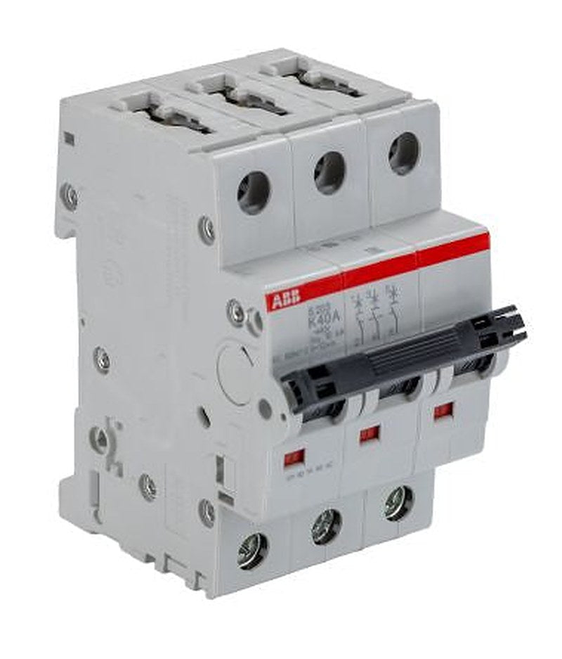 ABB System Pro M Compact S200 Miniature Circuit Breaker, 3-Pole, 40A, Type K, 400V ac AC, 6 kA Breaking Capacity