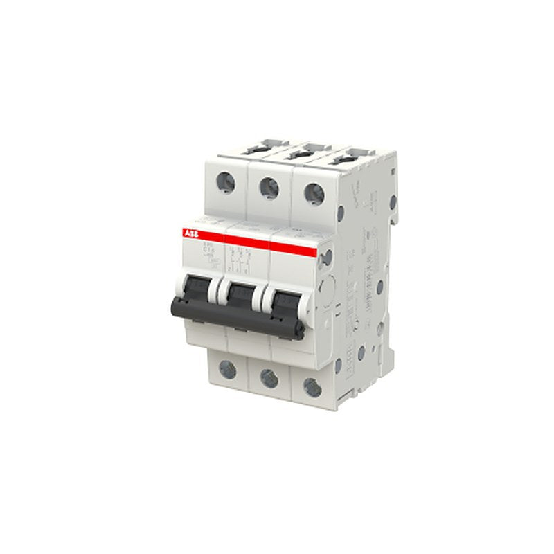ABB System Pro M Compact S200 Miniature Circuit Breaker, 3-Pole, 1.6A, Type C, 400V ac AC, 6 kA Breaking Capacity