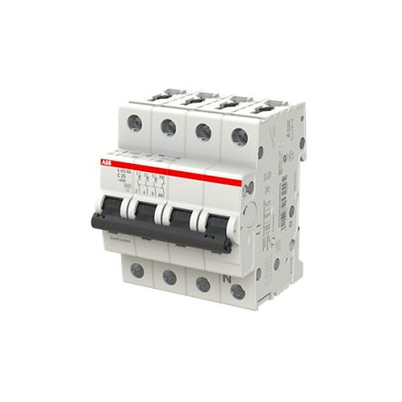 ABB S200 S203 Circuit Breaker, 3-Pole, 25A, Type C, 440V ac AC, 110 V dc DC, 6 kA Breaking Capacity