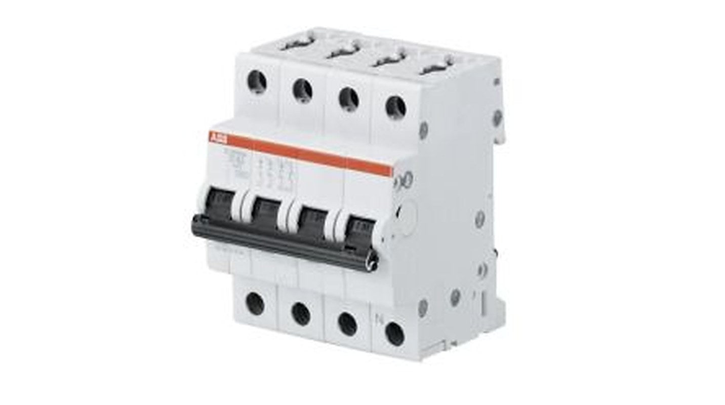 ABB S200 S203 Miniature Circuit Breaker, 3-Pole, 63A, Type C, 440V ac AC, 12 V dc DC, 20 kA Breaking Capacity