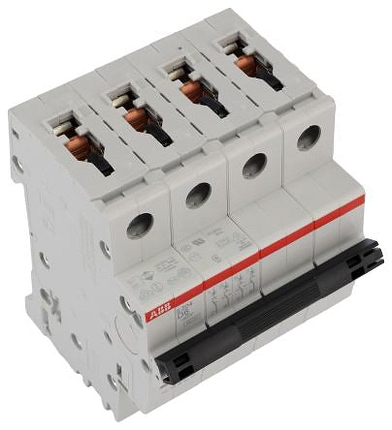 ABB System Pro M Compact S200 Miniature Circuit Breaker, 4-Pole, 6A, Type D, 400V ac AC, 6 kA Breaking Capacity