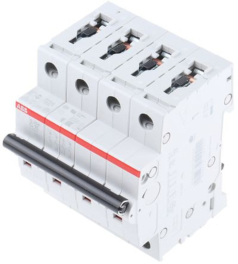 ABB System Pro M Compact S200 Miniature Circuit Breaker, 4-Pole, 16A, Type C, 400V ac AC, 110 V dc DC, 6 kA Breaking