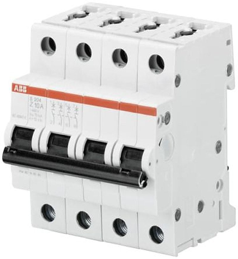 ABB System Pro M Compact S200 Miniature Circuit Breaker, 4-Pole, 3A, Type Z, 440V ac AC, 6 kA Breaking Capacity