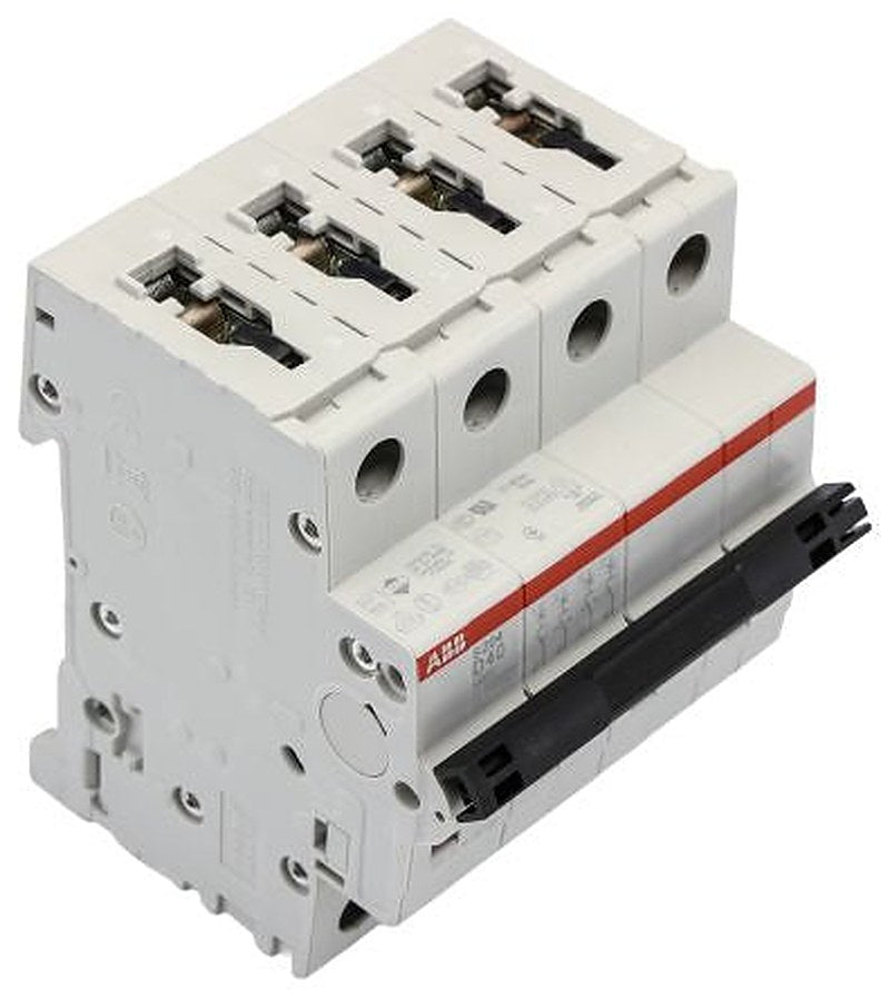 ABB System Pro M Compact S200 Miniature Circuit Breaker, 4-Pole, 40A, Type D, 400V ac AC, 6 kA Breaking Capacity