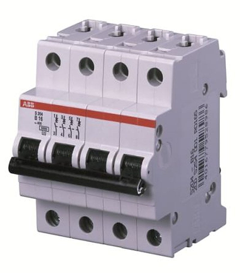 ABB System Pro M Compact S200 Miniature Circuit Breaker, 4-Pole, 50A, Type Z, 440V ac AC, 110 V dc DC, 20 kA Breaking