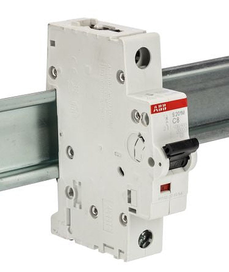 ABB System Pro M Compact S200M Miniature Circuit Breaker, 1-Pole, 8A, Type C, 230V ac AC, 72 V dc DC, 10 kA Breaking