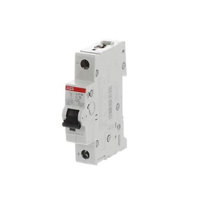 ABB System Pro M Compact S200 M UC Miniature Circuit Breaker, 1-Pole, 16A, Type C, 230V ac AC, 220 V dc DC, 10 kA