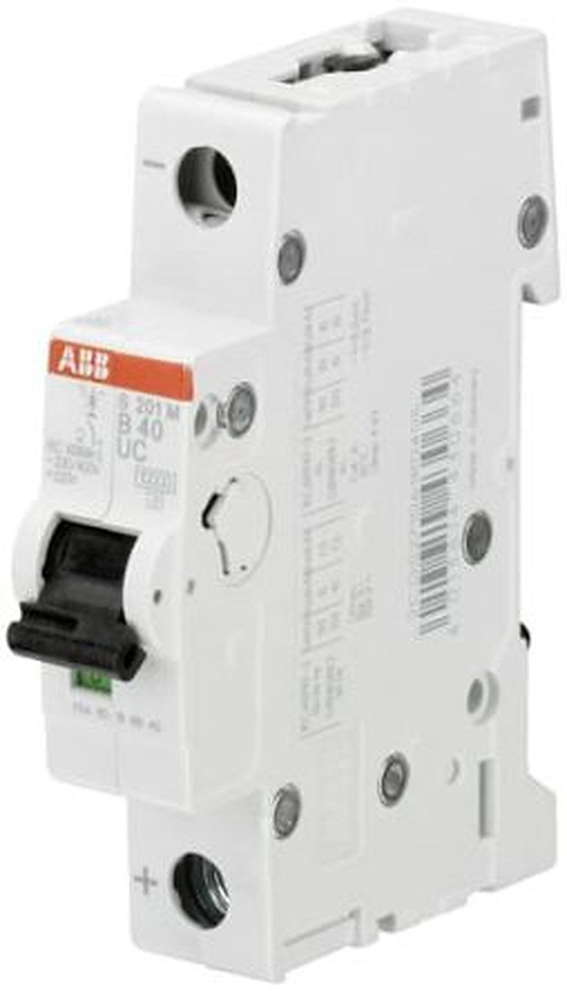 ABB System Pro M Compact S200 M UC Miniature Circuit Breaker, 1-Pole, 16A, Type B, 230V ac AC, 220 V dc DC, 10 kA
