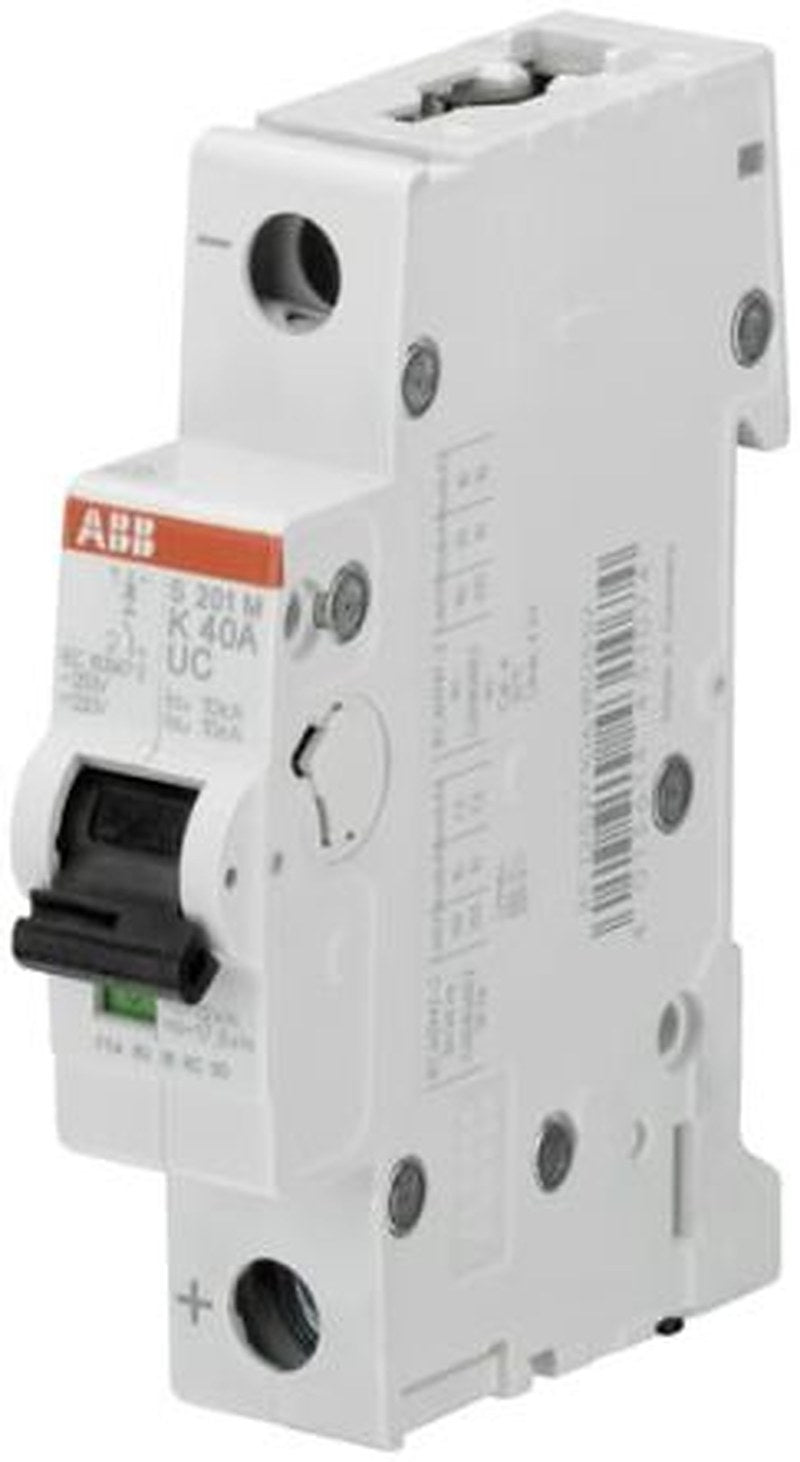 ABB System Pro M Compact S200 M UC Miniature Circuit Breaker, 1-Pole, 0.75A, Type K, 230V ac AC, 220 V dc DC, 10 kA