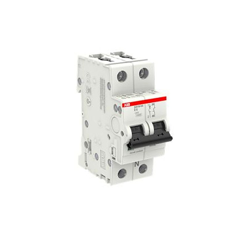 ABB System Pro M Compact S200M Miniature Circuit Breaker, 1-Pole, 6A, Type D, 230V ac AC, 60 V dc DC, 15 kA Breaking