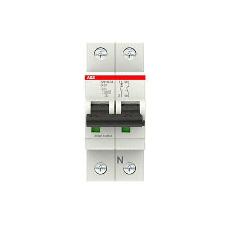 ABB System Pro M Compact S200M Miniature Circuit Breaker, 1-Pole, 32A, Type B, 230V ac AC, 60 V dc DC, 15 kA Breaking