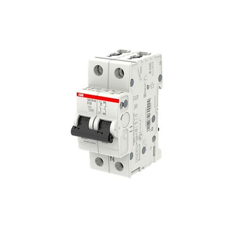 ABB System Pro M Compact S200M Miniature Circuit Breaker, 1-Pole, 50A, Type D, 230V ac AC, 60 V dc DC, 15 kA Breaking