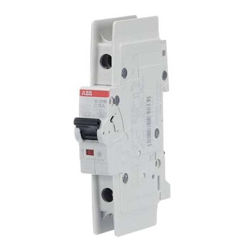 ABB SU200 M Miniature Circuit Breaker, 1-Pole, 15A, Type C, 277V ac AC, 48 V dc DC, 15 kA Breaking Capacity