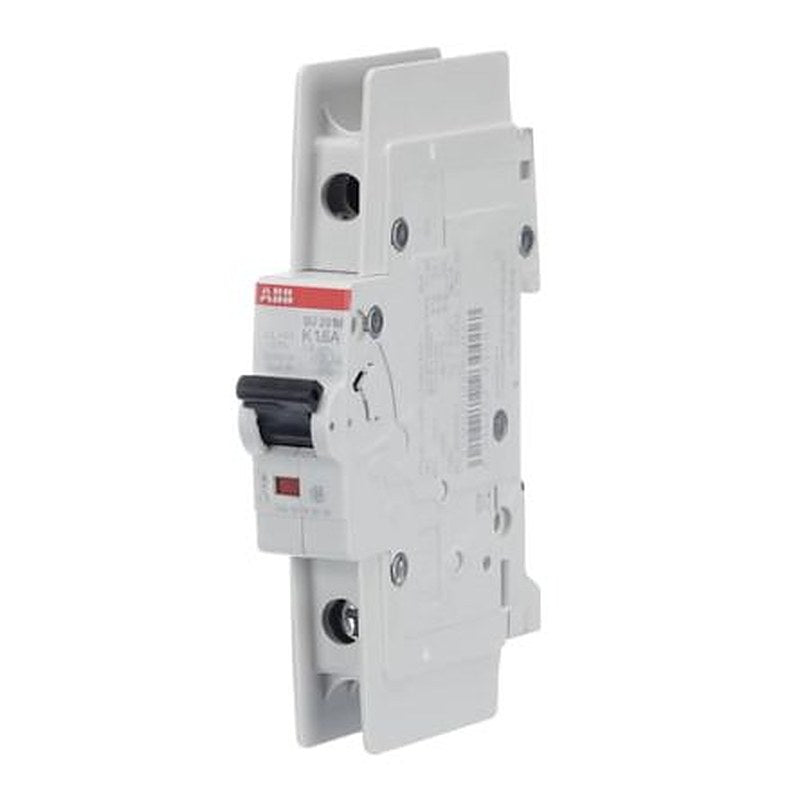 ABB SU200 M Miniature Circuit Breaker, 1-Pole, 1.6A, Type K, 277V ac AC, 48 V dc DC, 15 kA Breaking Capacity