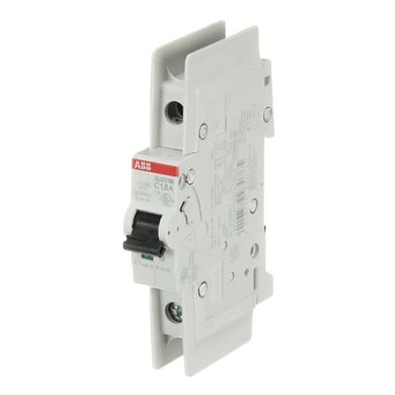 ABB SU200 M Miniature Circuit Breaker, 1-Pole, 1.6A, Type C, 277V ac AC, 48 V dc DC, 15 kA Breaking Capacity