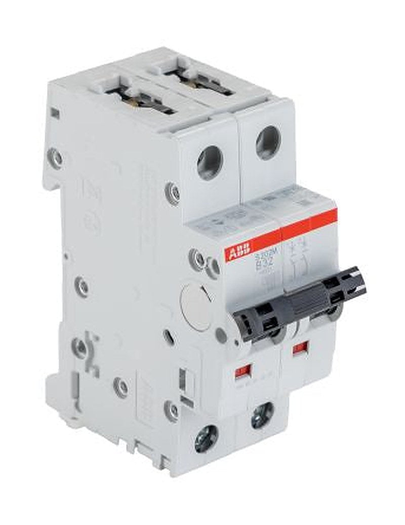 ABB System Pro M Compact S200M Miniature Circuit Breaker, 2-Pole, 32A, Type B, 440V ac AC, 125 V dc DC, 10 kA Breaking