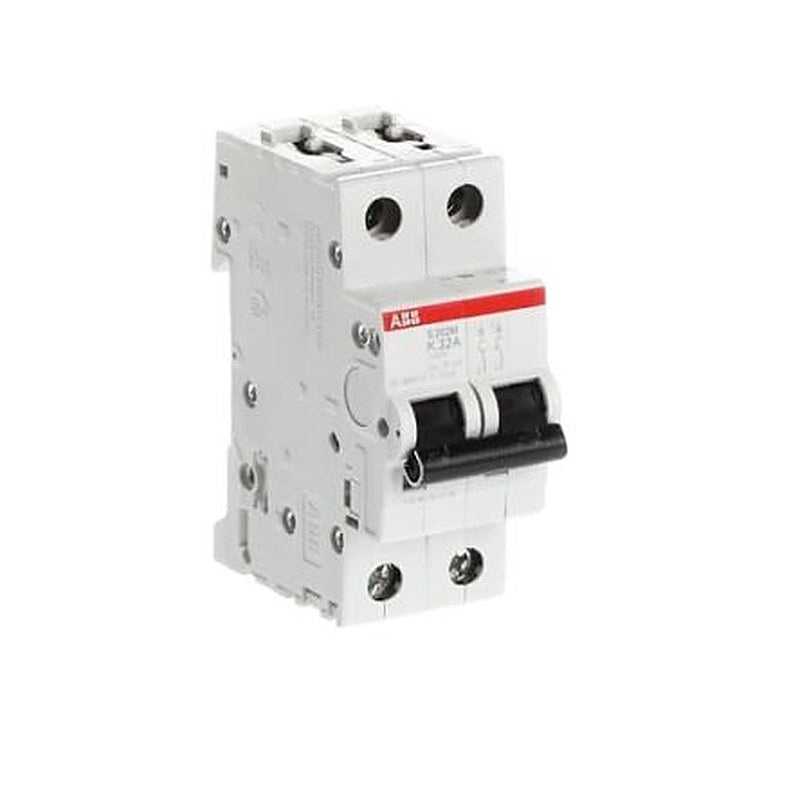ABB System Pro M Compact S200M Miniature Circuit Breaker, 2-Pole, 32A, Type K, 400V ac AC, 125 V dc DC, 15 kA Breaking